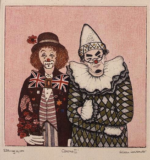 Clowns II (print)  from  Gillian  Lawson