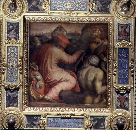 Allegory of the town of San Miniato and the Lower Valdarno from the ceiling of the Salone dei Cinque from Giorgio Vasari