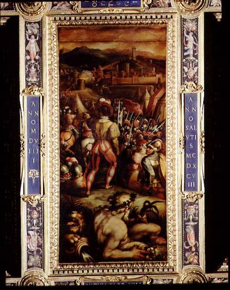 The Capture of Vicopisano from the ceiling of the Salone dei Cinquecento from Giorgio Vasari