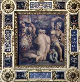 Allegory of the Casentino region from the ceiling of the Salone dei Cinquecento