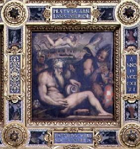 Allegory of the town of Pistoia from the ceiling of the Salone dei Cinquecento