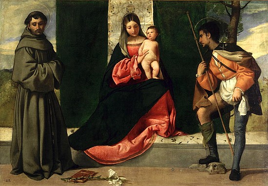 Virgin and Child with St. Anthony of Padua and St. Rocco from (Giorgio da Castelfranco) Giorgione
