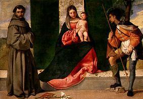 The virgin with the child between the hll. Rochus and Antonius.