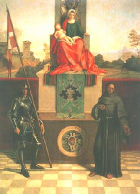 Madonna enthroned between St. George and St. Francis