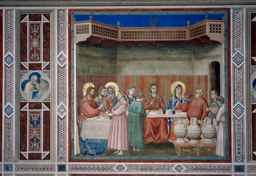 The wedding at Cana from Giotto (di Bondone)