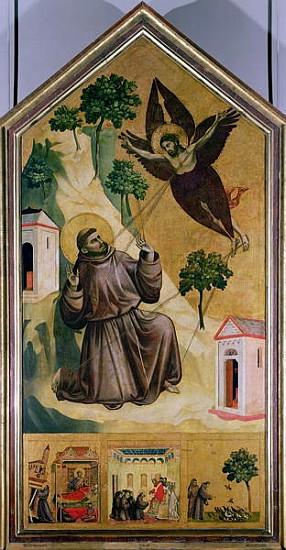 St. Francis Receiving the Stigmata, c.1295-1300 from Giotto (di Bondone)