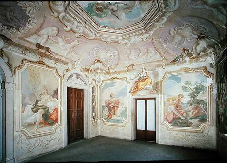 Room decorated with the frescoes of Pellegrini (photo) from Giovanni Antonio Pellegrini