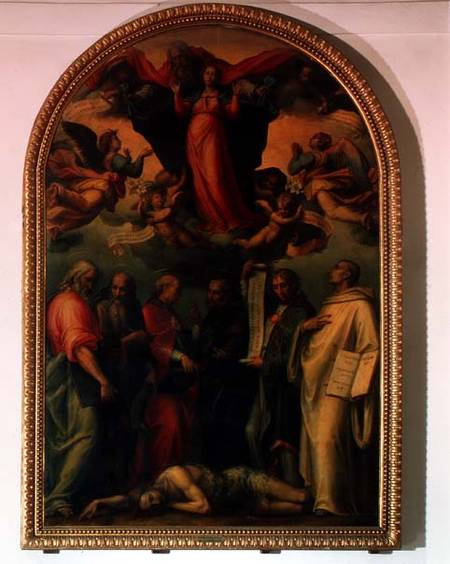 The Dispute of the Doctors of the Church over the Immaculate Conception from Giovanni Antonio Sogliani