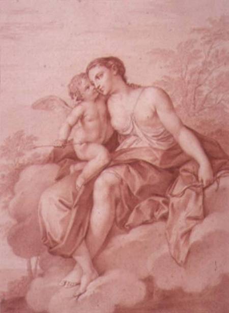 Venus Reclining on a Cloud, Embracing Cupid from Giovanni Battista Cipriani