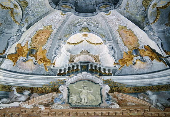 Trompe l'oeil, from the ceiling of the ballroom (fresco) from Giovanni Battista Crosato