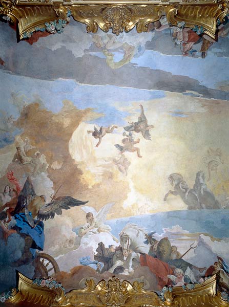 Detail from the Course of the Sun, 1740 (fresco) from Giovanni Battista Tiepolo
