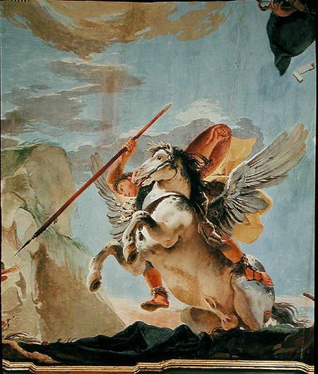 The Force of Eloquence, Bellerophon and Pegasus from Giovanni Battista Tiepolo