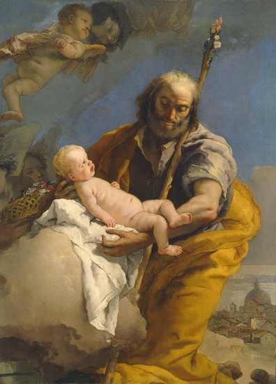 Saint Joseph and the Christ Child from Giovanni Battista Tiepolo