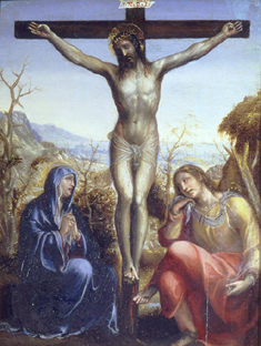 Christus am Kreuz mit Maria und Johannes dem Evangelisten from Giovanni Bazzi Sodoma