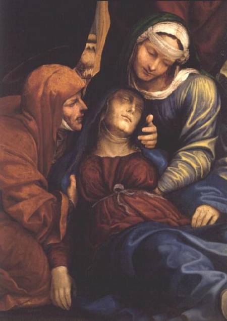 Detail of Deposition (altarpiece) showing Madonna fainting from Giovanni Bazzi Sodoma