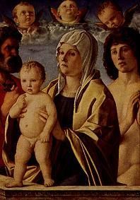 Maria with the child between the hll. Peter and Sebastian from Giovanni Bellini