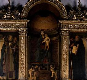 Madonna and Child and Saints (triptych altarpiece)