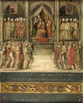 Coronation of Pope Paul II (1417-71) 1534 (oil on panel)