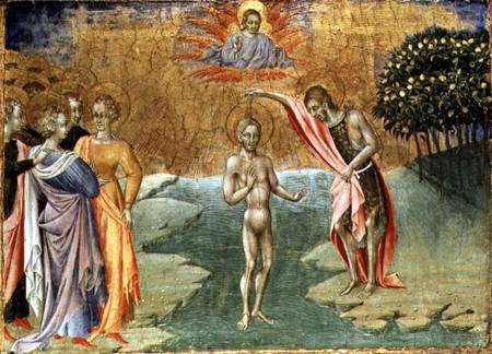 The Baptism of Christ from Giovanni  di Paolo di Grazia