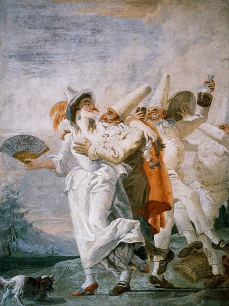 Pulcinella in Love from Giovanni Domenico Tiepolo