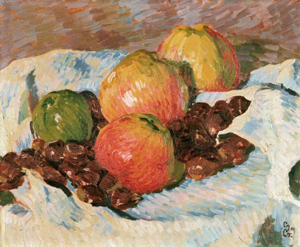 Quiet life with apples and chestnuts from Giovanni Giacometti