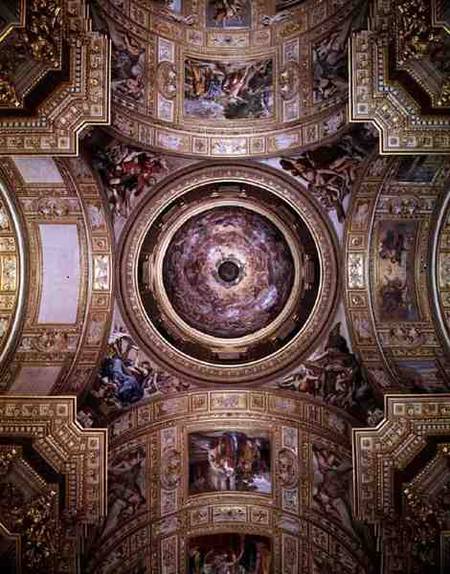 The Vision of Paradise, frescoes on the ceiling and cupola of Sant'Andrea della Valle, Rome from Giovanni Lanfranco