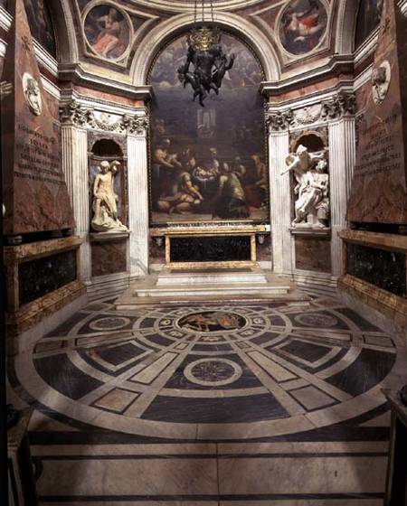 Interior view of the octagonal Chigi Chapel from Giovanni-Lorenzo & Raphael Bernini