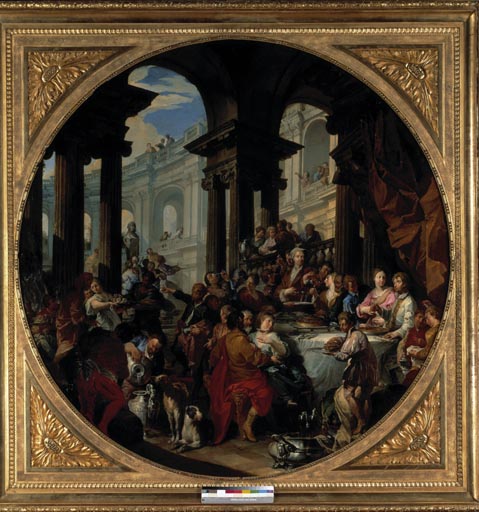 G.P.Pannini, Festmahl u. einem Portikus from Giovanni Paolo