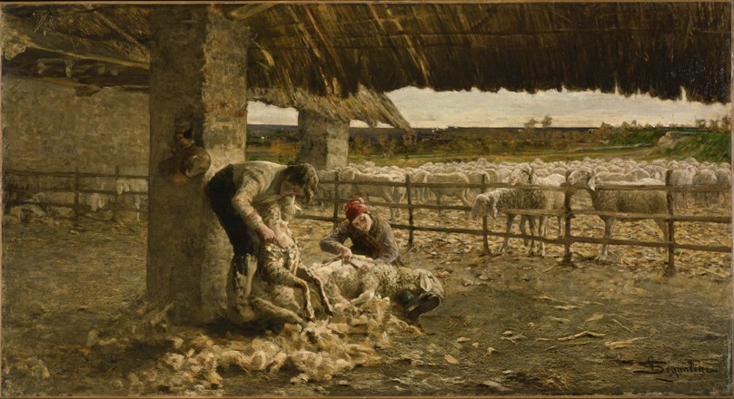 The Sheepshearing from Giovanni Segantini