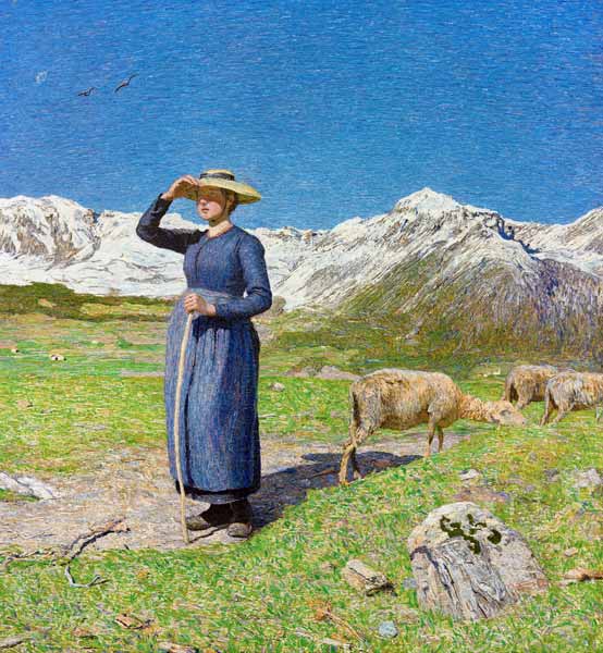 Mittag in den Alpen from Giovanni Segantini