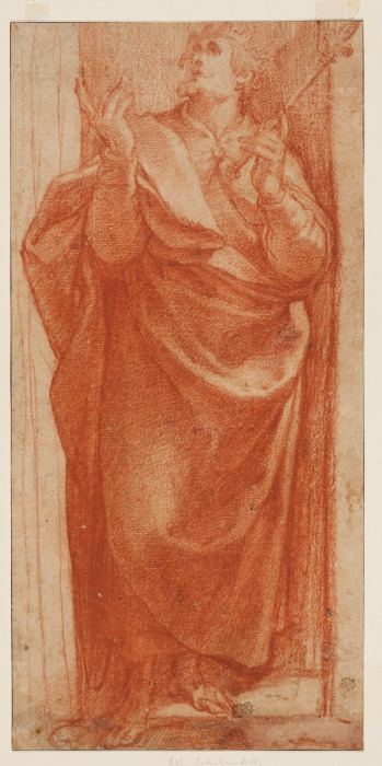 Stehender aufblickender König mit Lilienzepter from Girolamo Muziano