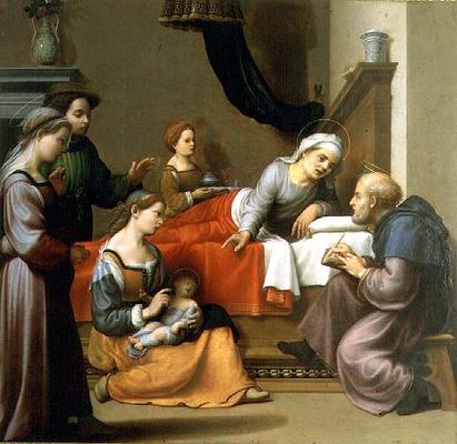 The Birth of St. John the Baptist from Giuliano Bugiardini
