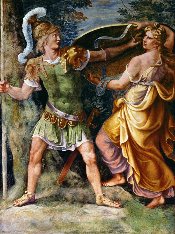 Thetis giving Achilles his arms from Giulio Romano