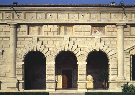 The Loggia delle Muse northern facade of the Cortile d'Onere designed from Giulio  Romano