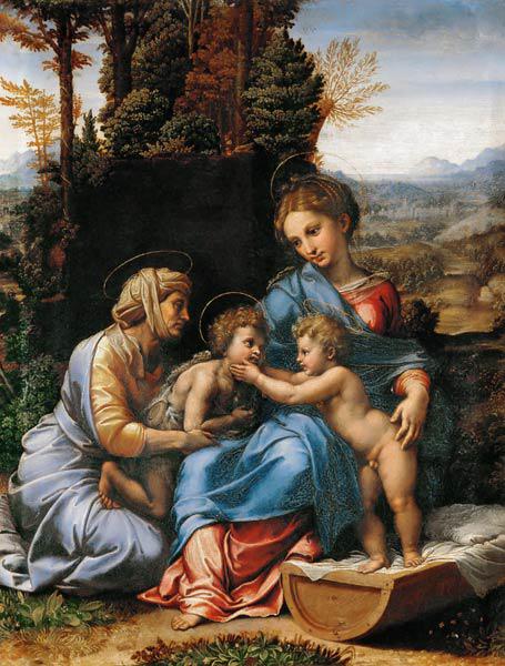 The Holy Family with John the Baptist as a Boy and Saint Elizabeth (La Petite Sainte Famille)