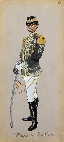 Costume of cavalry officer from Madama Butterfly by Giacomo Puccini from Giuseppe Palanti