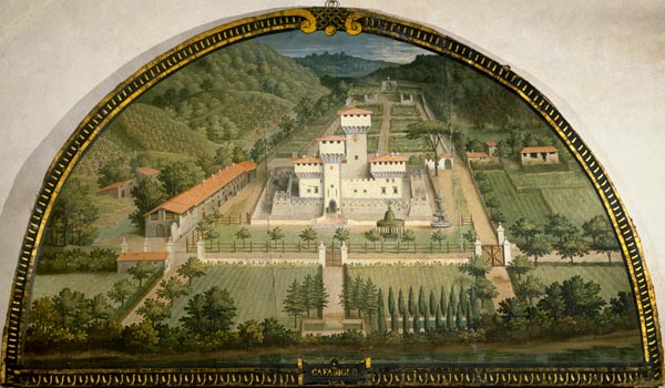Caffagiolo, Villa Medicea from Giusto Utens