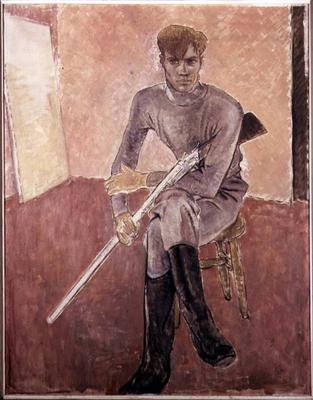 Man with a Gun (oil on canvas) from Glyn Warren Philpot