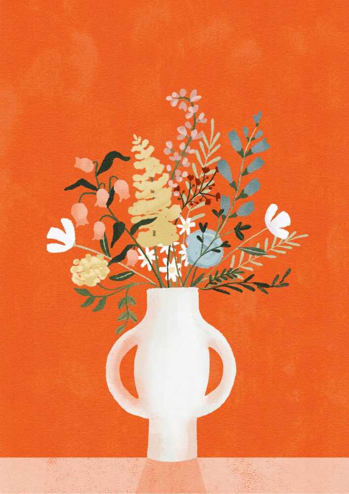 Flowers in Vase, Red from Goed Blauw