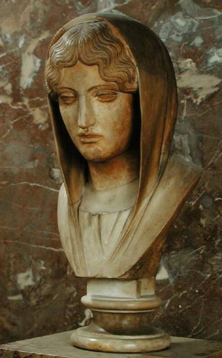 Head of a woman known as Aspasia of Miletos from Greek