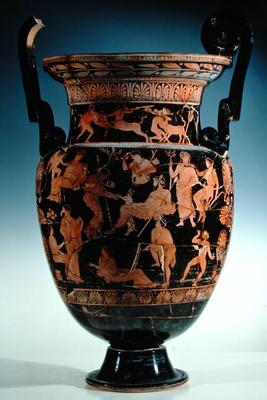 The Birth of Dionysus, Proto-Apulian red-figure krater, late 5th century BC - early 4th century BC ( from Greek