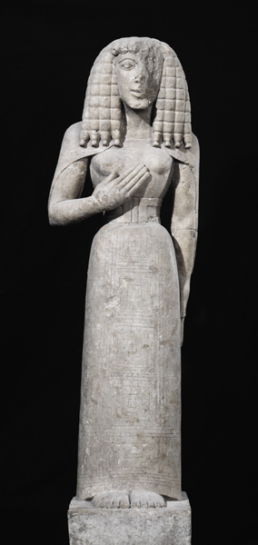 Female statue, known as the Auxerre Goddess from Greek