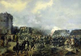 The French-Russian battle at Malakhov Kurgan in 1855