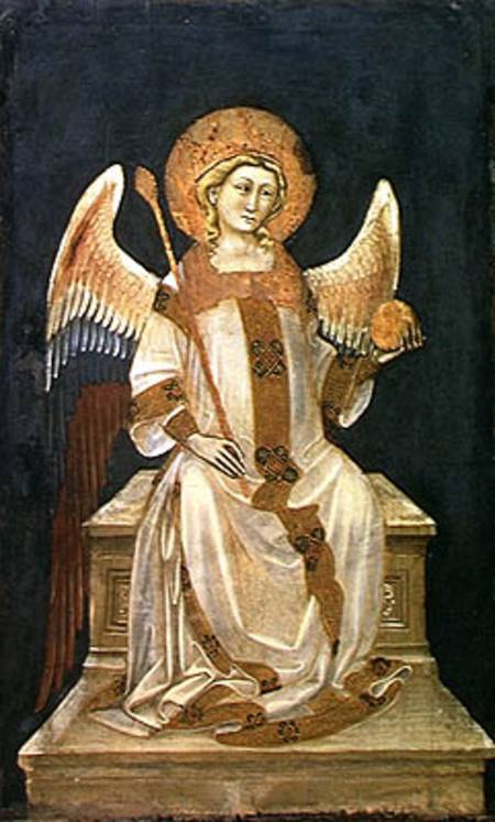 Angel Seated on a Throne, the Orb in one hand, the Sceptre in the other from Guariento d` Arpo