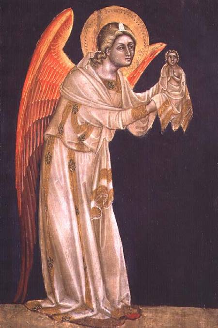 Angel (tempera on panel) from Guariento d` Arpo