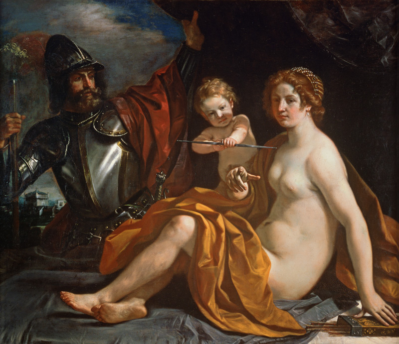 Venus, Mars and Cupid from Guercino (eigentl. Giovanni Francesco Barbieri)