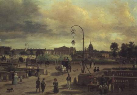 La Place de la Concorde in 1829 from Guiseppe Canella