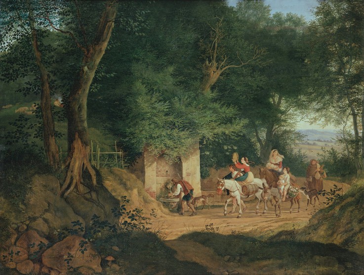 The Well in the Wood at Ariccia from Gustav Richter