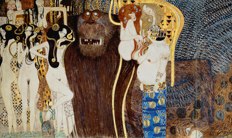 Beethovenfries, "Die feindlichen Gewalten" from Gustav Klimt
