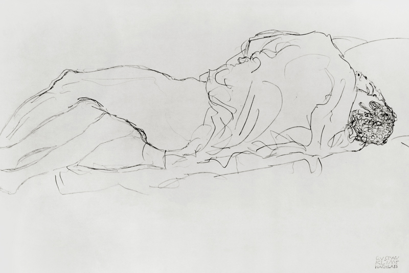 Couple in Bed from Gustav Klimt